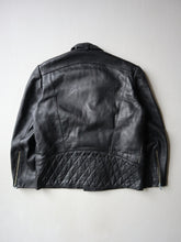 Load image into Gallery viewer, 1980s Lined Double Breasted Moto Style Leather Jacket - M
