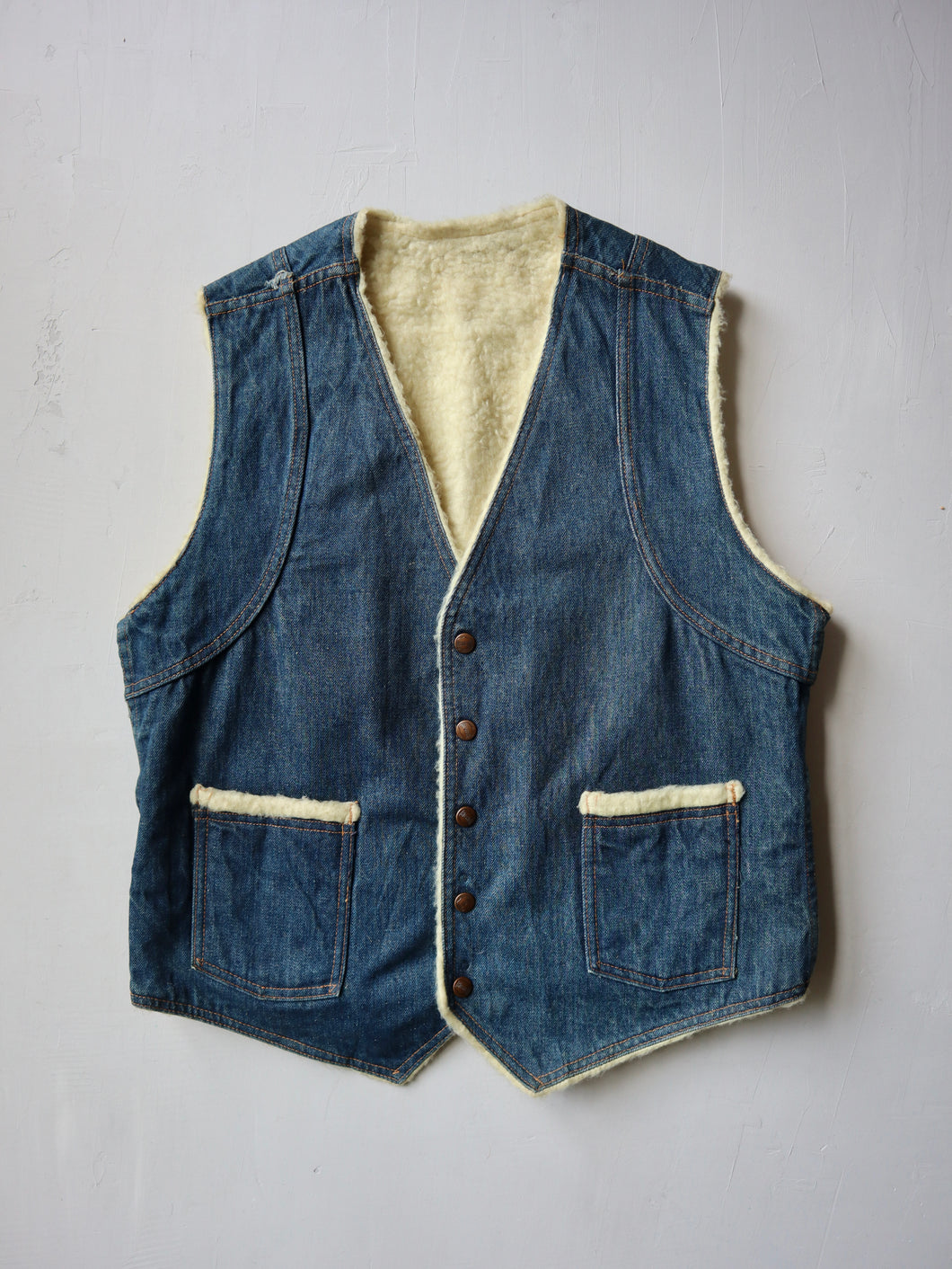 1970s Big Smith Sherpa Lined Vest - M