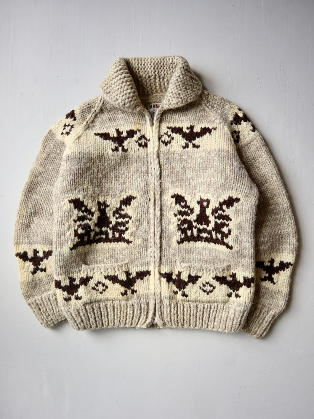 1980s Kanata Cowichan Knit Zip Up - M