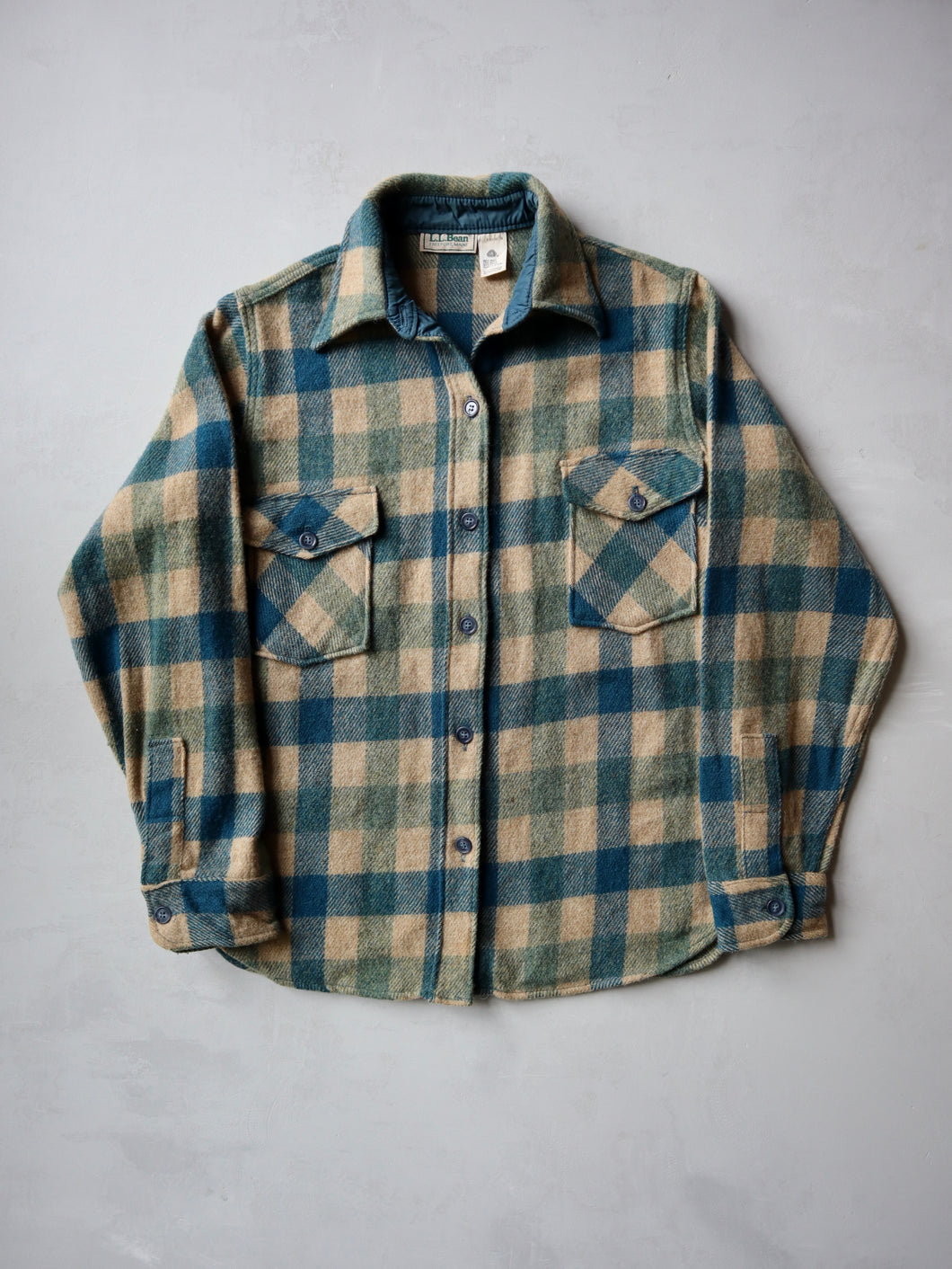 1980's L.L Bean Women's Wool Plaid Shirt - S