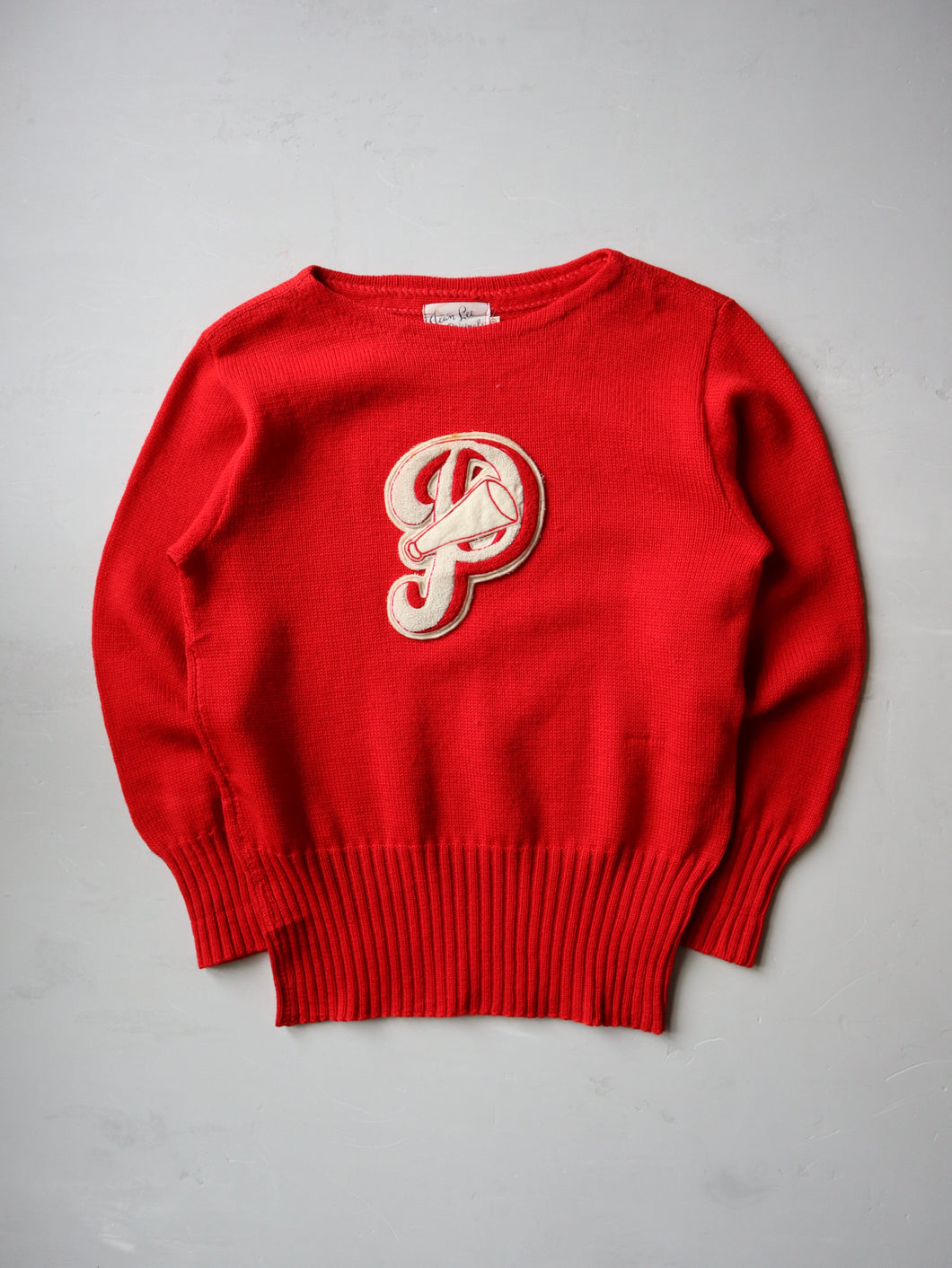 1950's Jean Lee Originals Cheerleader Knit Sweater - S