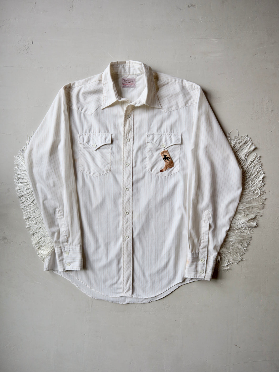 1970's H Bar C Fringe Western Shirt - L