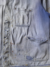 Load image into Gallery viewer, 1960s Thrashed &amp; Faded French Chore Jacket - M/L
