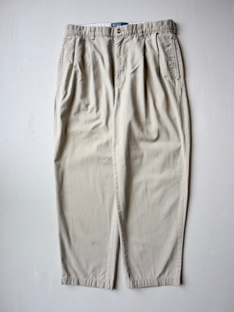 1990s Polo Ralph Lauren Pleated Chino Pants - 32