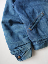 Load image into Gallery viewer, 1970s Wrangler Lined Denim Jacket with Corduroy Collar - M
