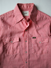 Load image into Gallery viewer, 1970s Lee Gingham Pearl Snap Western Shirt - S
