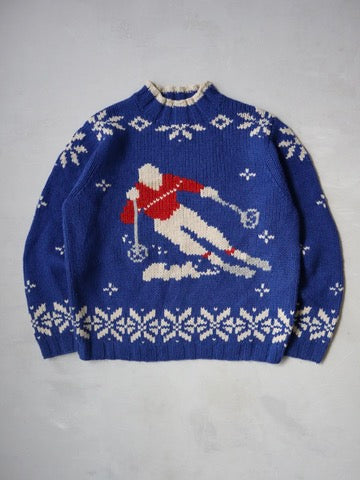 1990's Lands End Lambswool Knit Sweater - L