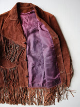 Load image into Gallery viewer, 1970s Suede Leather Fringe Jacket - S
