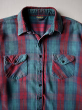 Load image into Gallery viewer, 1980s Distressed OshKosh Shadow Plaid Style Flannel Shirt - XL
