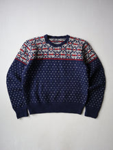 Load image into Gallery viewer, 1980s Nordic Style Wool Knit Sweater - S
