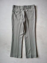 Load image into Gallery viewer, 1970s Houndstooth Print Bootcut Pants - 35"
