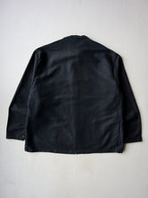 Load image into Gallery viewer, 1980s French Black Moleskin Chore Jacket - XL
