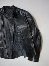 Load image into Gallery viewer, 1980&#39;s Distressed Moto Biker Leather Jacket - S
