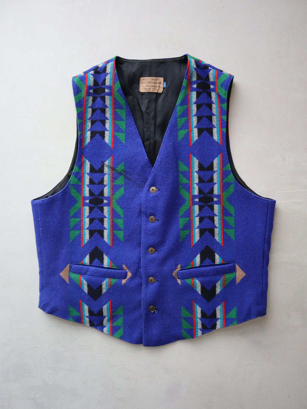 High Grade Westernwear by Pendleton Aztec Wool Vest - M