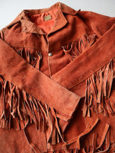 Load image into Gallery viewer, 1970s Suede Leather Fringe Jacket - M
