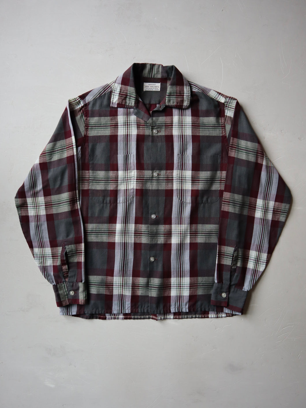 1960's Van Heusen Vancrest Plaid Shirt - S