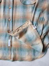 Load image into Gallery viewer, 1970s Pendleton Shadow Plaid Flannel Shirt - L
