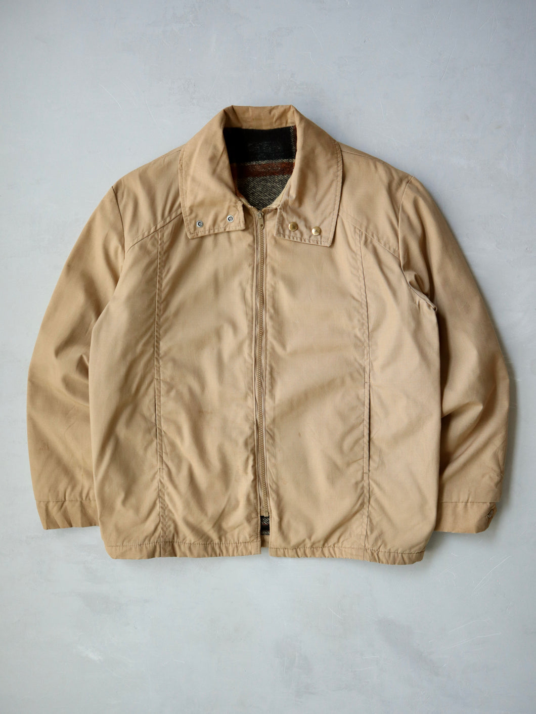 1970's Wool Lined Harrington Jacket - L