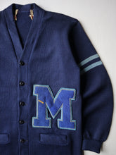 Load image into Gallery viewer, 1950s Wool Varsity Knit Cardigan - M
