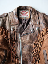 Load image into Gallery viewer, 1990s Western Fringe Rodeo Leather Jacket - XL
