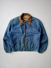 Load image into Gallery viewer, 1970s Wrangler Lined Denim Jacket with Corduroy Collar - M
