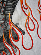 Load image into Gallery viewer, 1990s Harley Davidson V-Twin Engine Flame Bandana
