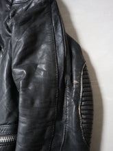 Load image into Gallery viewer, 1980&#39;s Distressed Moto Biker Leather Jacket - S

