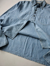Load image into Gallery viewer, 1970s Chambray Pullover Work Shirt - L
