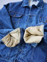 Load image into Gallery viewer, 1980&#39;s Distressed Wrangler Lined Denim Jacket - XL
