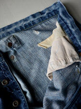 Load image into Gallery viewer, Heavily Repaired and Distressed RRL Buckle Back Jeans - 38"
