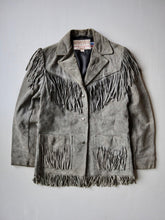 Load image into Gallery viewer, Schott Rancher Western Suede Leather Fringe Jacket - XS
