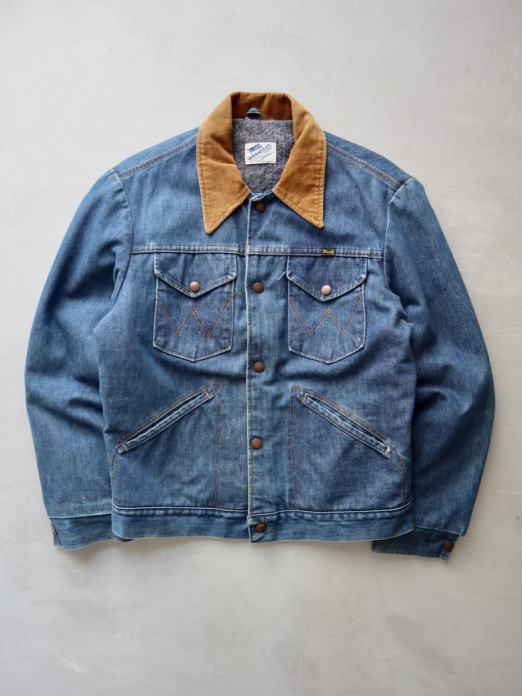 1970s Wrangler No-Fault Blanket Lined Denim Jacket - M
