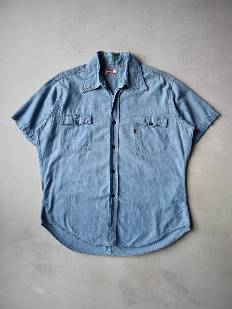 1970s Levi's Orange Tab Chambray Shirt - XL