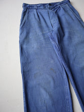 Load image into Gallery viewer, 1970s Faded French Workwear Pleated Pants - 28"
