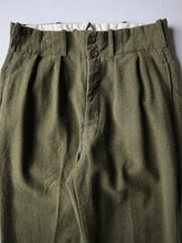 Load image into Gallery viewer, 1950s Norwegian Army Wool Pleated Pants - 32"
