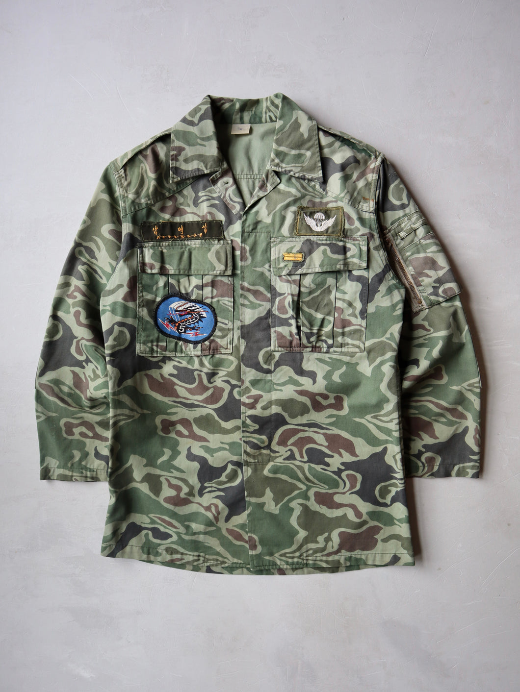 1970's South Korean Army Noodle Camo Shirt - XS/S