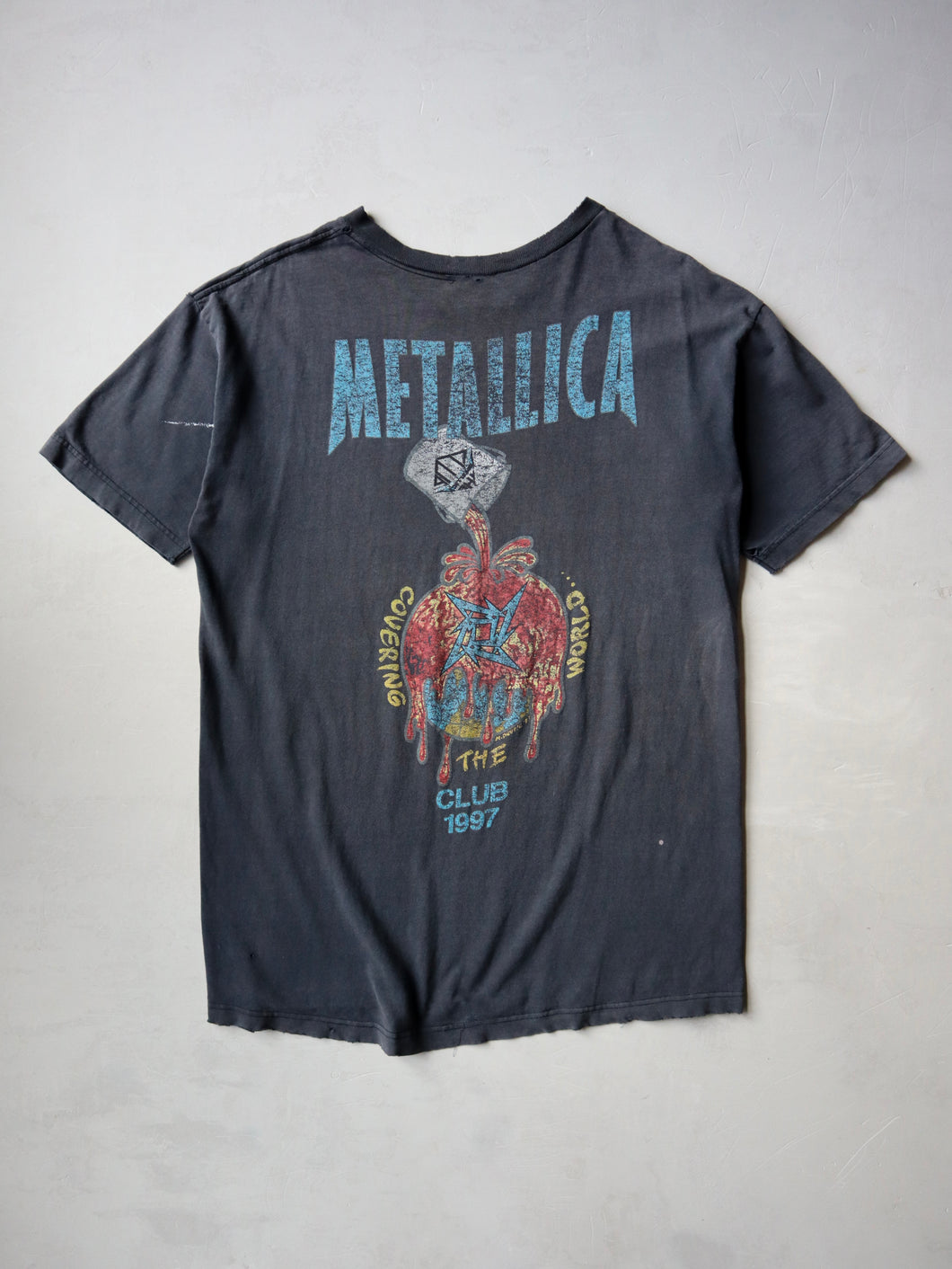 1990's Distressed Metallica Club T-Shirt - M