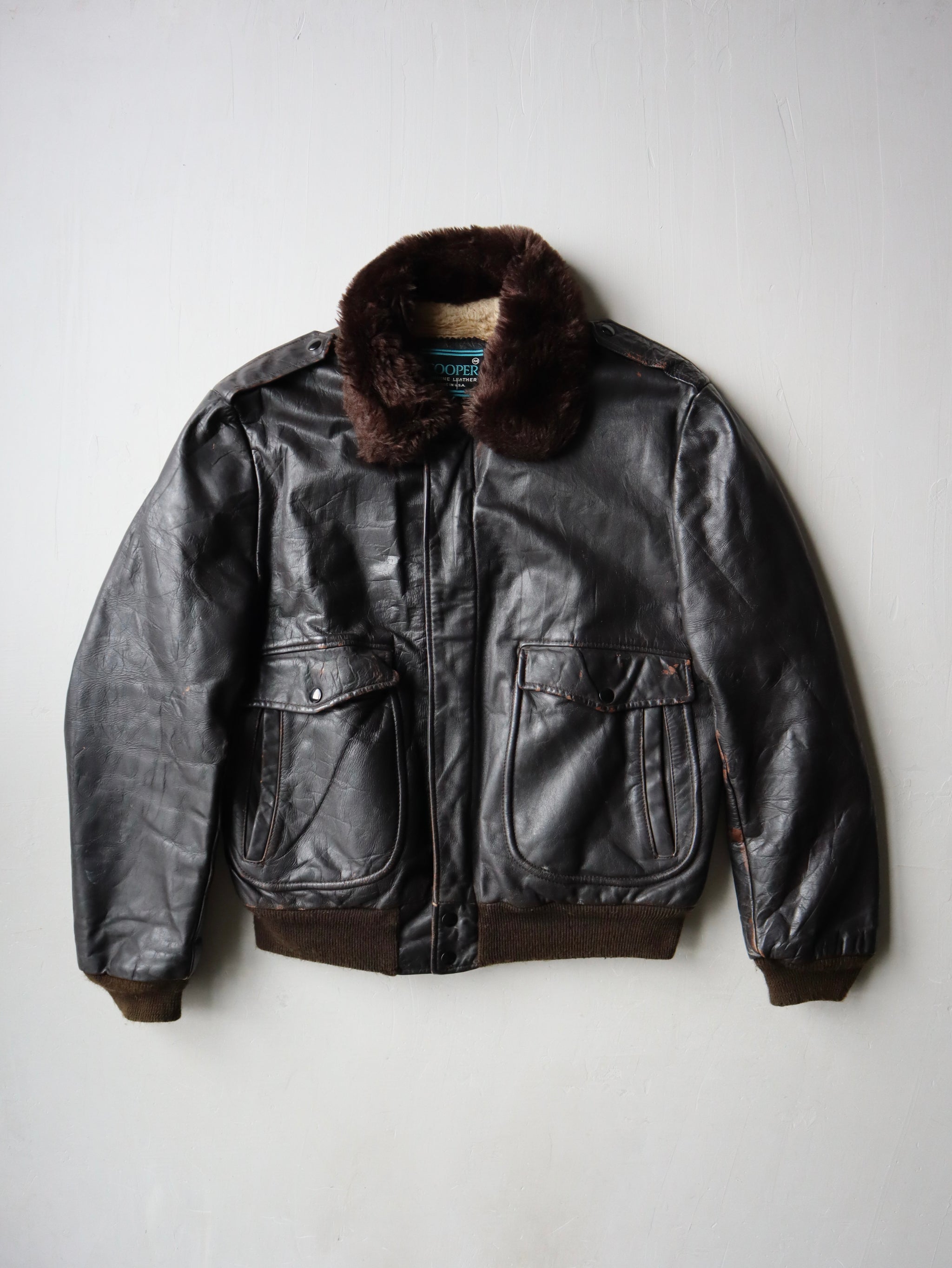1960s Cooper Type G-1 Leather Flight Jacket - L – LONG GONE VINTAGE
