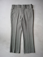 Load image into Gallery viewer, 1970s Houndstooth Print Bootcut Pants - 35"
