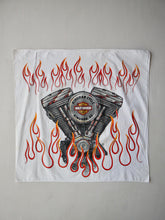Load image into Gallery viewer, 1990s Harley Davidson V-Twin Engine Flame Bandana
