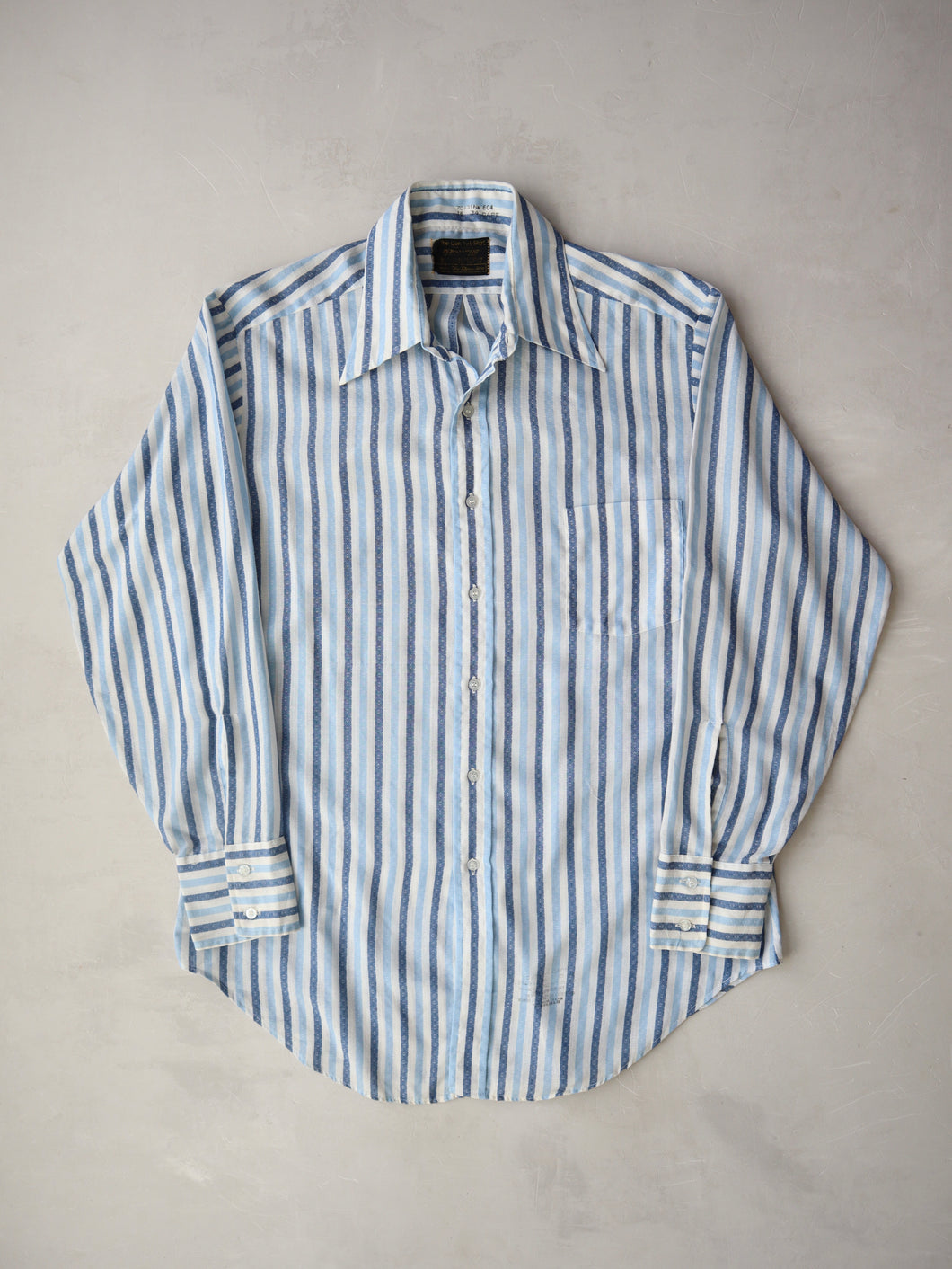 1970's Sears Perma-Prest Striped Shirt - L