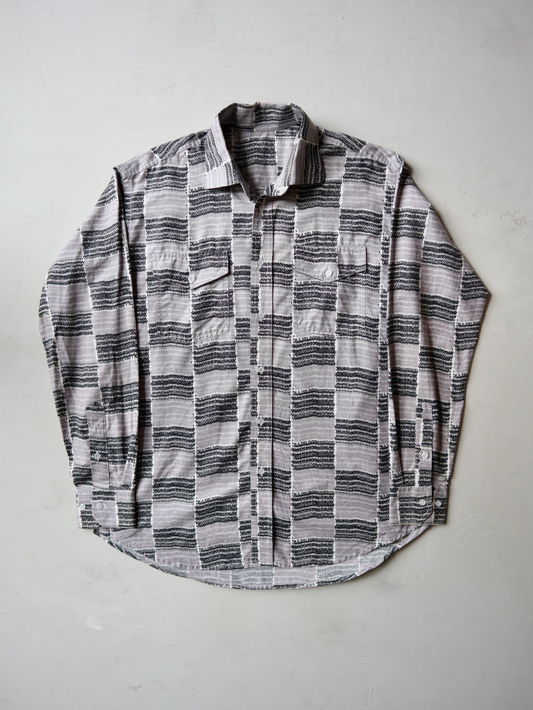 1970's Abstract Print Shirt - L