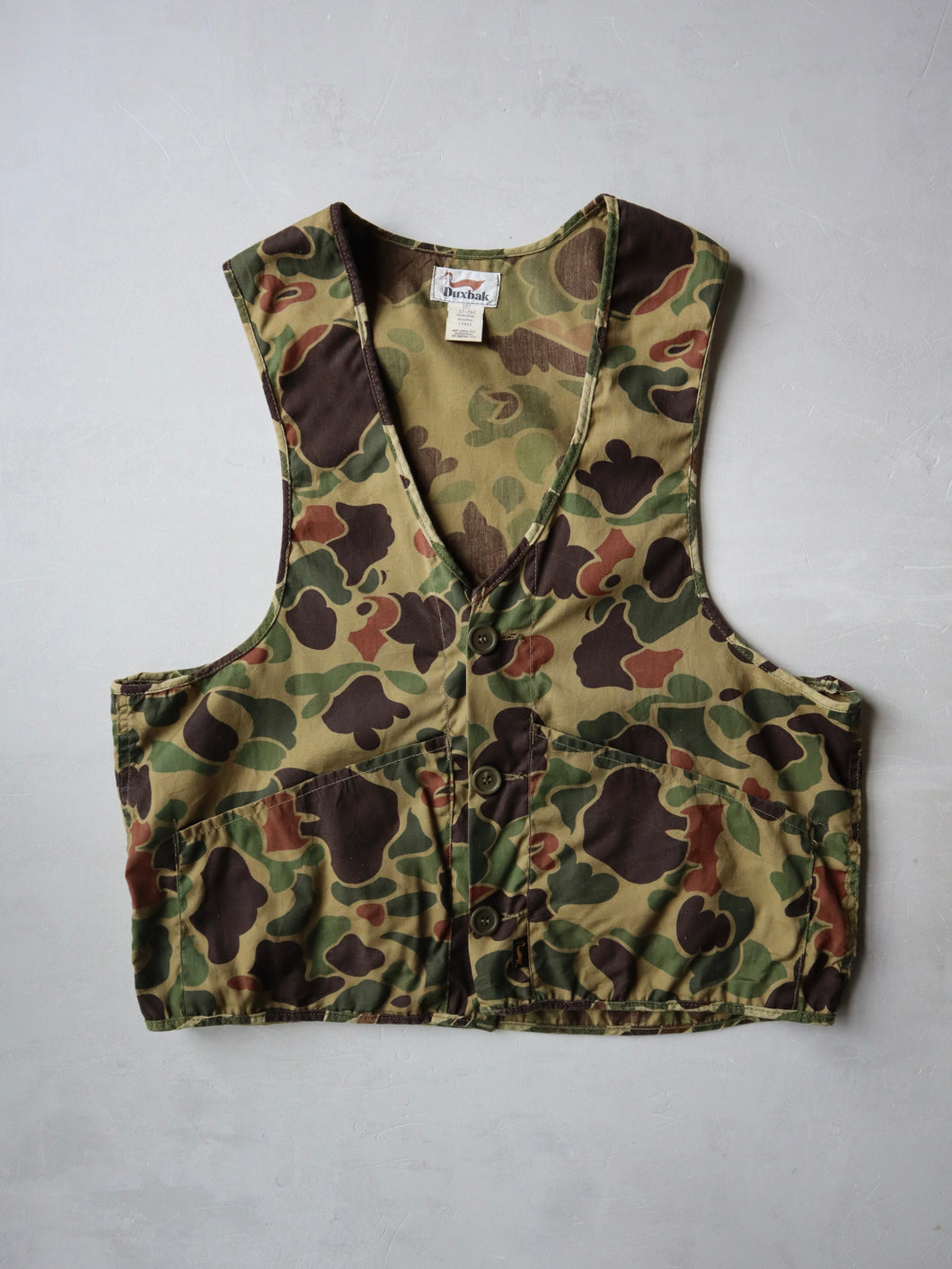 1980s Duxbak Duck Camo Vest - M/L