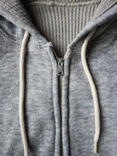 Load image into Gallery viewer, 1970s Waffle Lined Zip Up Hoodie - M
