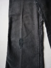 Load image into Gallery viewer, Black French Moleskin Pants with 13 Star Button - 36"
