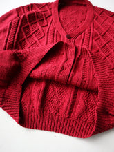 Load image into Gallery viewer, 1980s Chunky Wool Knit Cardigan - XL
