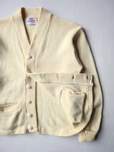 Load image into Gallery viewer, 1950s Distressed Campus Wool Cardigan - XS
