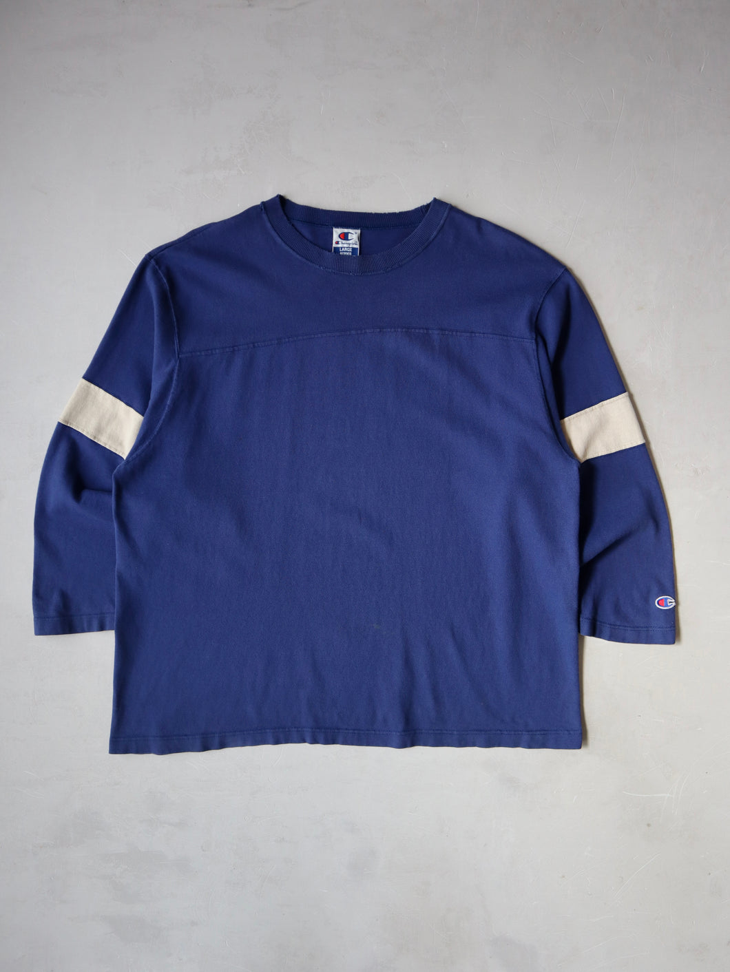 1990s Distressed Champion Jersey 3/4 Sleeve - L/XL