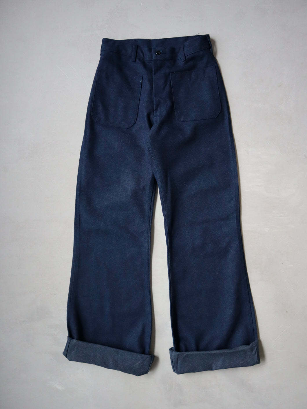 1960's Deadstock U.S Navy Seafarer Denim Flares - 26