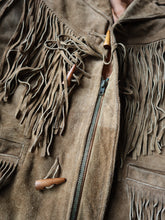 Load image into Gallery viewer, 1980s Tough Leather Western Fringe Leather Jacket - XL
